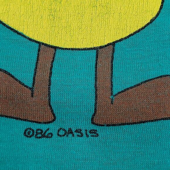 Vintage 1989 Funny Trio Big-Nose Duck Shirt L/XL 26x26 Crop - Picture 9 of 13